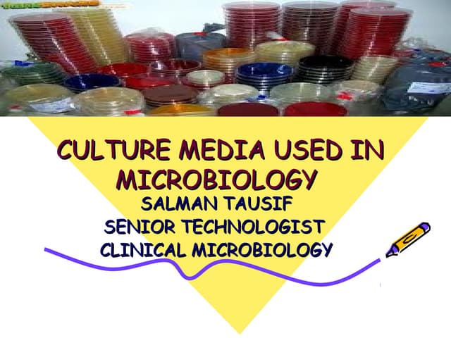 Media in microbiology