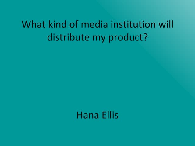 Media institution