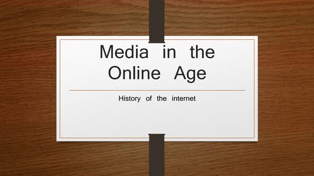 Media in the online age