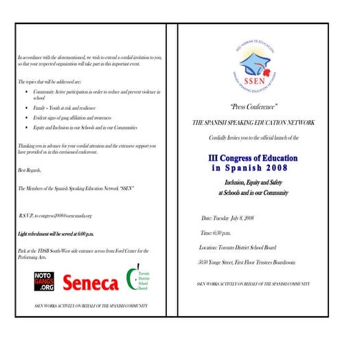 Third Congress of Education Poster | PDF