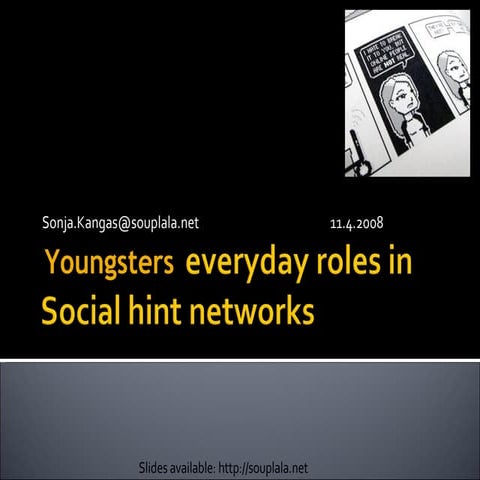 Social hint networks and online youth culture