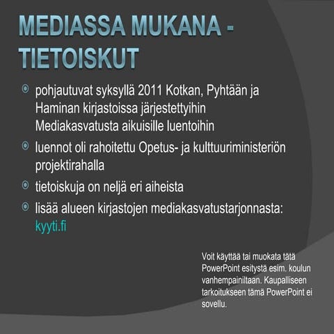 Mediakasvatusta aikuisille