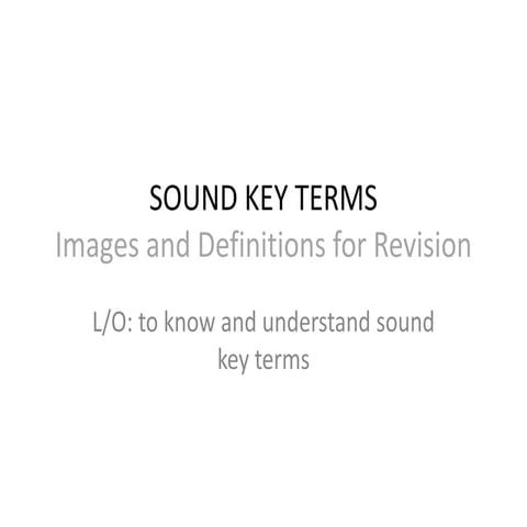 Media key terms sound