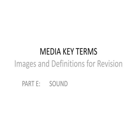 Media key terms sound new
