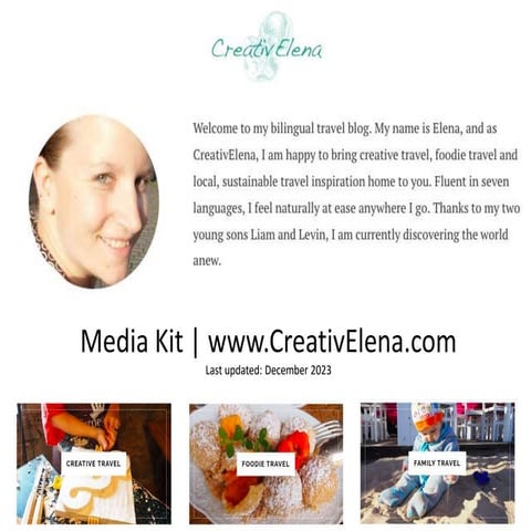 Media Kit CreativElena | Travel Blog | Elena Paschinger | December 2023.pptx