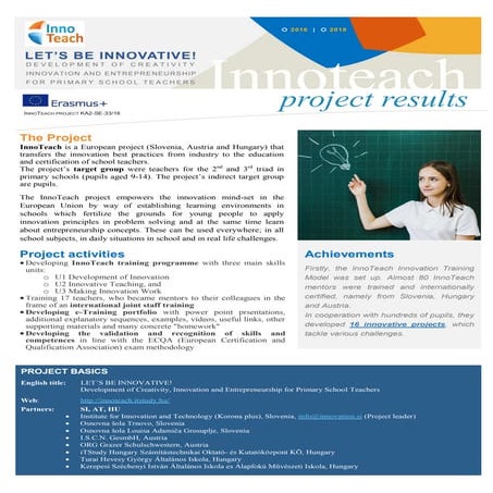 InnoTEACH – Applying Principles of Innovation in School | PDF