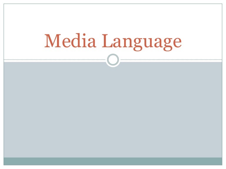Media language