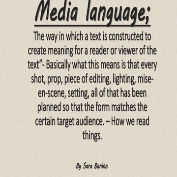 Media language