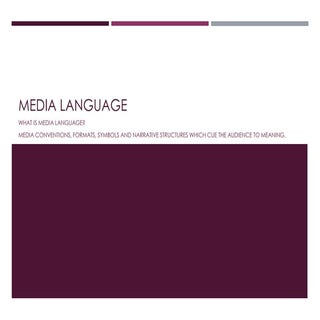 Media language 