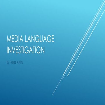 Media language investigation 