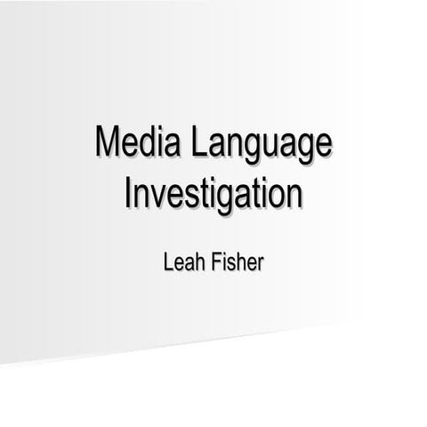 Media language investigation