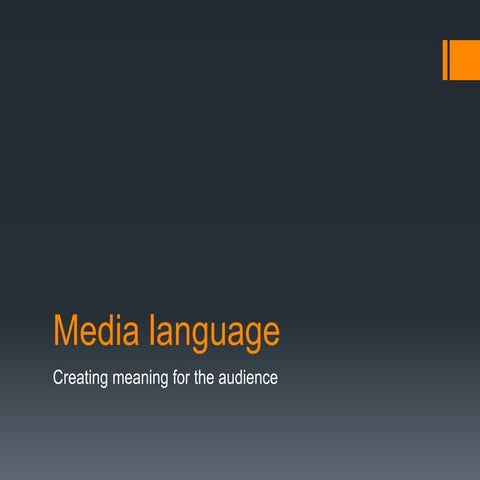 Media language powerpoint