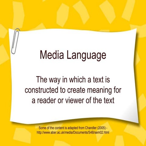 Media language theory