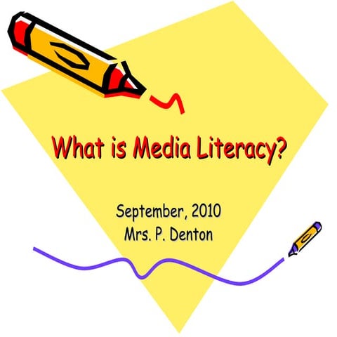 Media literacy introduction