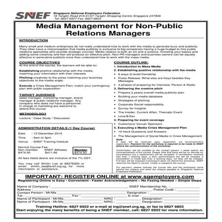 Media Management for Non Public Relations Manager