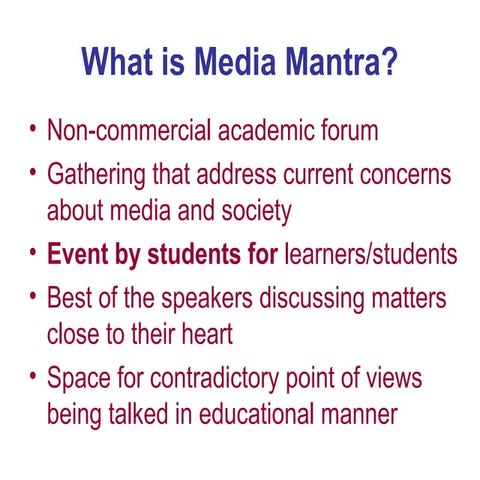 Media mantra flashback