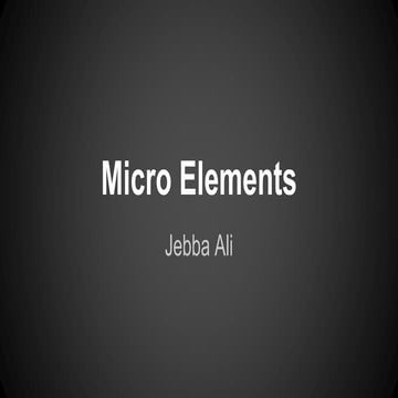 Media micro elements 