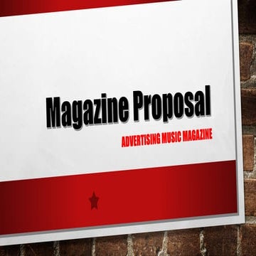 Media music magazine porposal