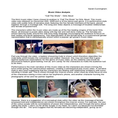 Media music video analysis