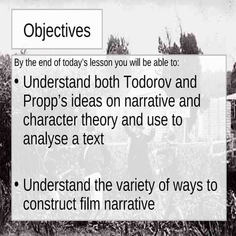 Media narrative propp and todorov