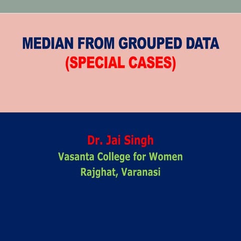 Median from grouped data (special case)