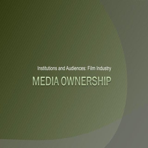 Media ownership film industry