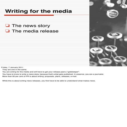 Media part2 (writing for the media)