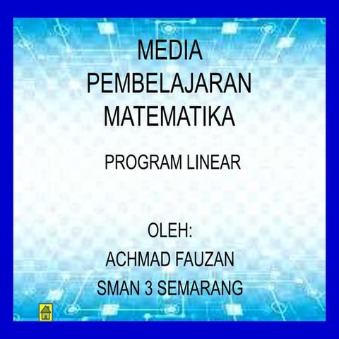 Media pembelajaran program linear