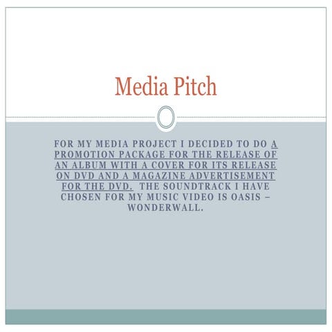 Media pitch