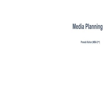 Media planning