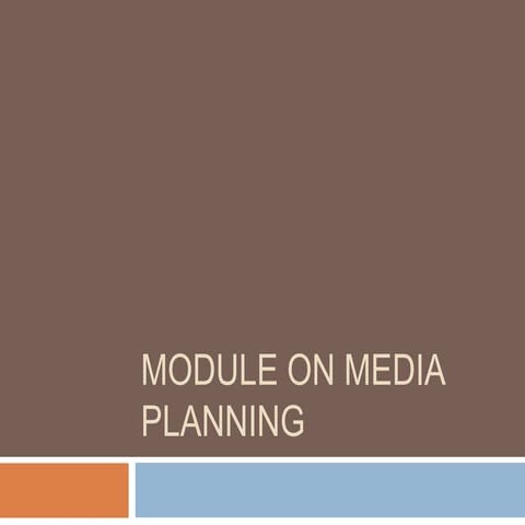 Media Planning & buying Basics