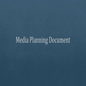 Media planning document