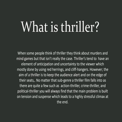 Thriller power point. 