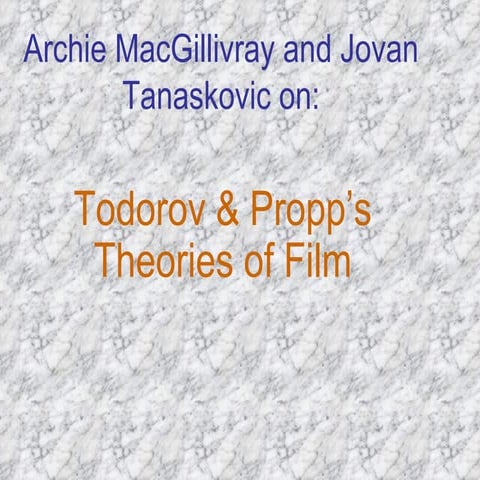 Todorov and Propp | PPT