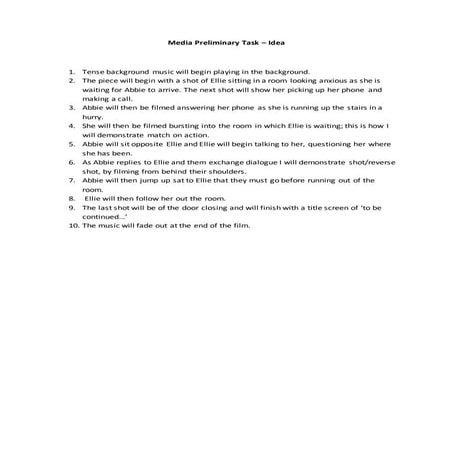 Media preliminary task idea