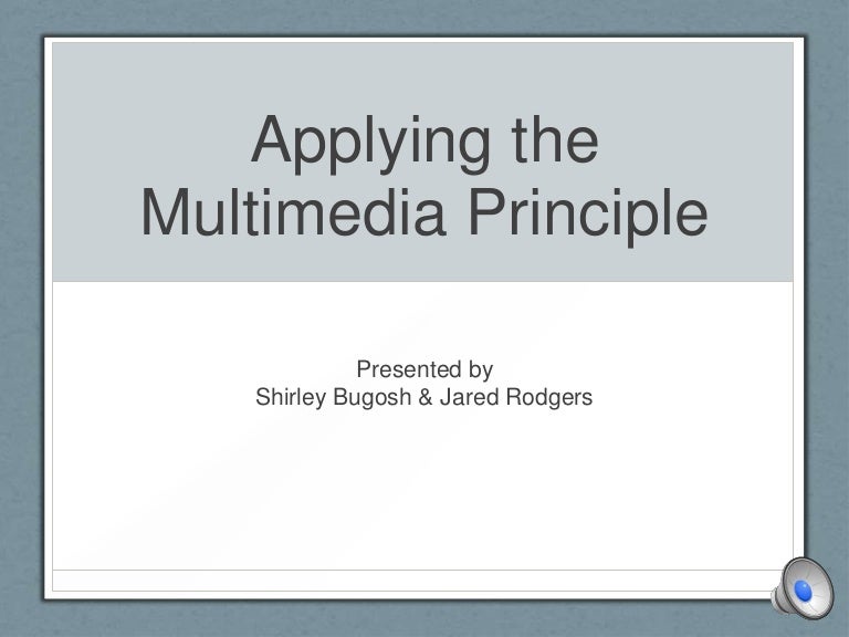 Multimedia Principle