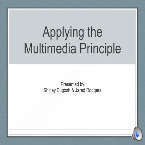 Multimedia Principle