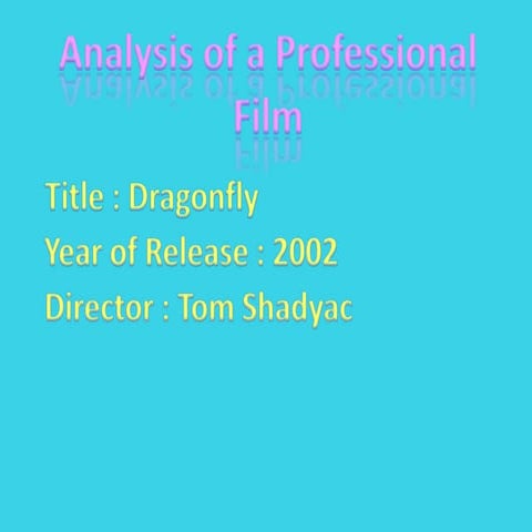 Analysis of a professional film opening.