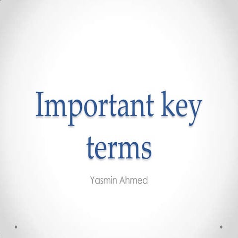 Key terms for media A2