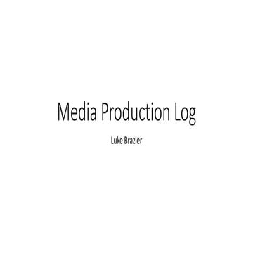 Media production log