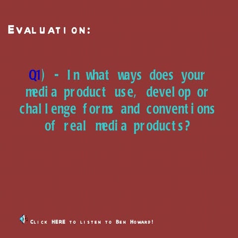 Question 1 Evaluation