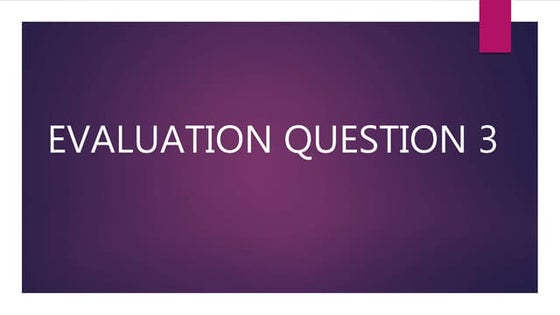 Evaluation question 2 | PPTX