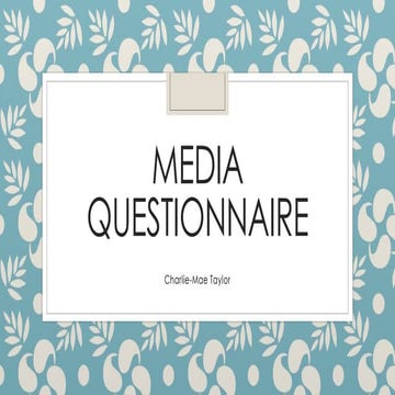 Media questionnaire