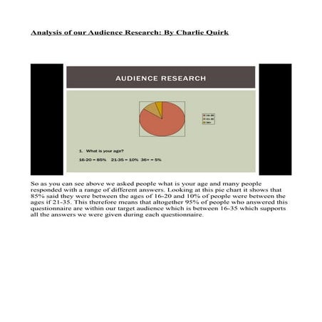 Media questionnaire analysis