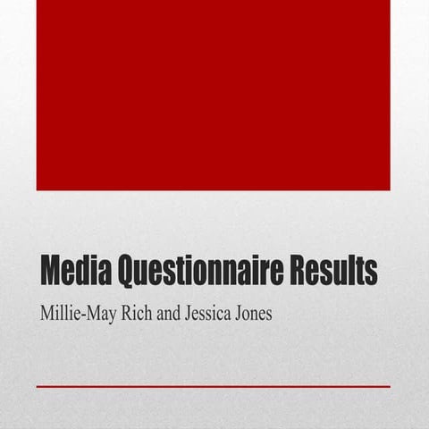 Media questionnaire results