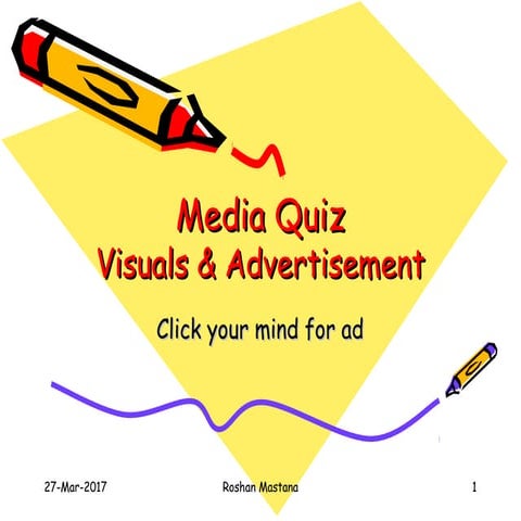 Media quiz visuals and advertisments | PPT
