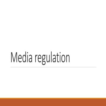 Media regulation