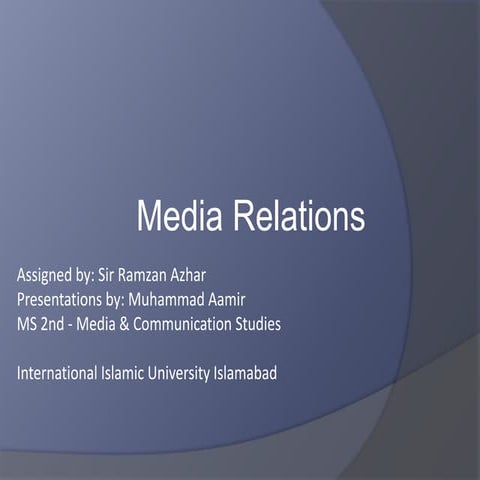 Media Relations