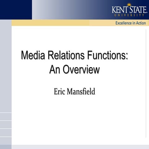 Media relations functions