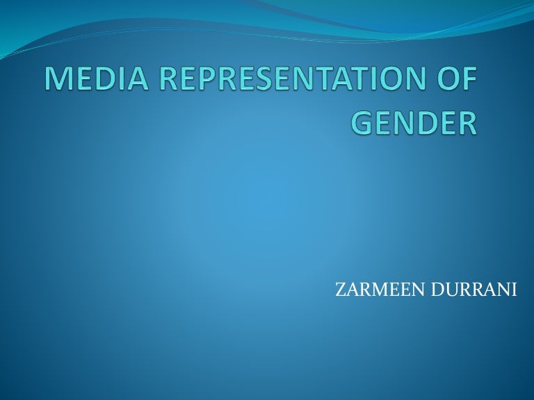 Media representation of gender